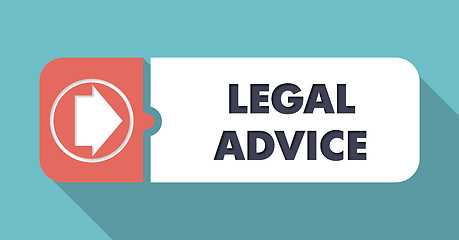 Image showing Legal Advice on Blue in Flat Design.