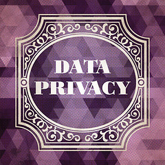 Image showing Data Privacy Concept. Vintage design.