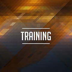 Image showing Training Concept on Retro Triangle Background.