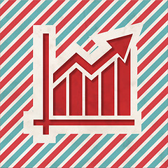 Image showing Growth Concept on Retro Striped Background.