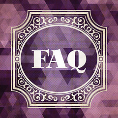 Image showing FAQ Concept. Vintage design.