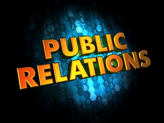 Image showing Public Relations Concept on Digital Background.