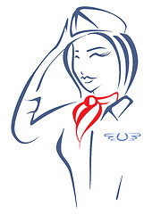 Image showing Air hostess