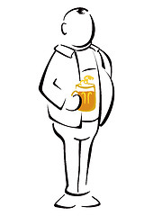 Image showing Beer drinker