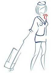 Image showing Air hostess