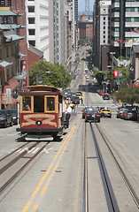 Image showing Cable car on California street