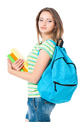 Image showing Girl with backpack