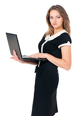 Image showing Woman with laptop