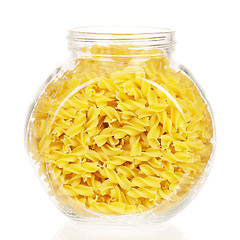 Image showing Pasta in glass pot