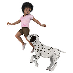 Image showing Child and Dog