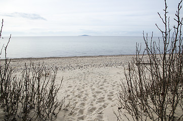 Image showing Seaside view at a sand beach