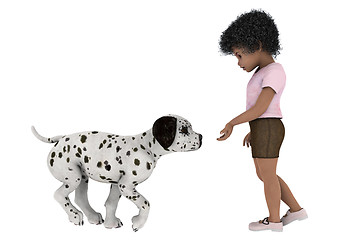 Image showing Child and Dog