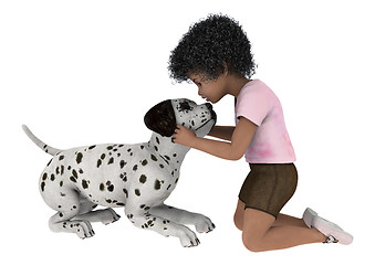Image showing Child and Dog