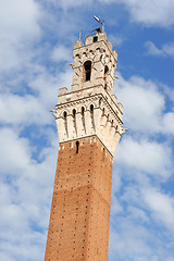 Image showing Torre del Mangia in Siena, Italy