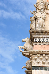 Image showing Detail of Siena Cathedral in Italy