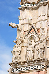 Image showing Detail of Siena Cathedral in Italy