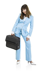 Image showing Business woman with a briefcase