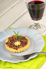 Image showing Mini quiche with trevisano chicory
