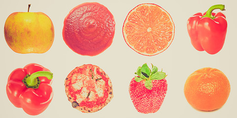 Image showing Retro look Food collage