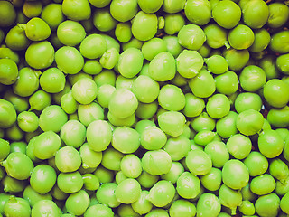 Image showing Retro look Green peas