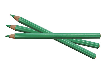 Image showing Green Color Pencil