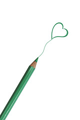 Image showing Green Color Pencil