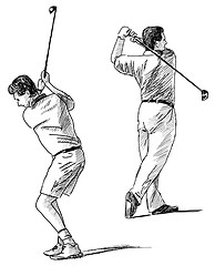 Image showing golf players