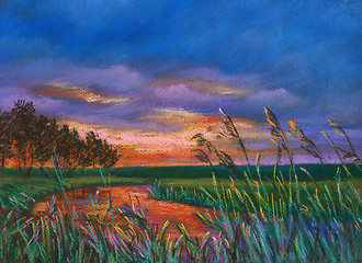 Image showing evening landscape