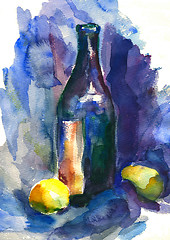 Image showing watercolor still life
