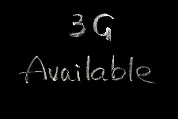 Image showing 3G Available written on a blackboard