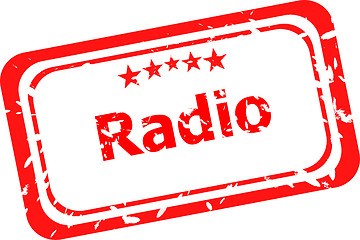 Image showing radio Rubber Stamp over a white background