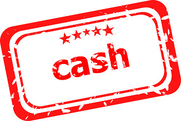 Image showing cash Rubber Stamp over a white background