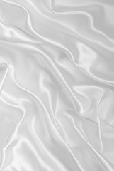 Image showing Smooth elegant white silk as background 