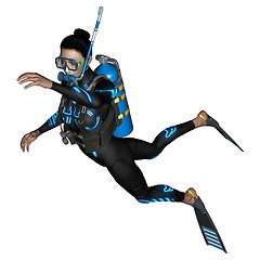 Image showing Female Diver