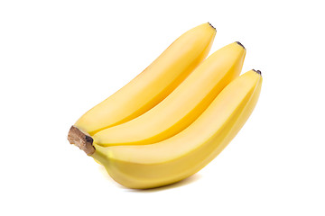 Image showing Close-up of three sweet bananas