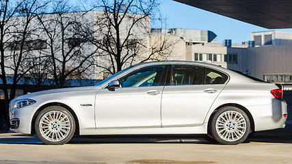 Image showing Sideview of new modern model BMW 535i sedan