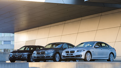 Image showing New collection of powerful BMW 535 business and family classes