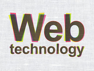 Image showing Web design concept: Web Technology on fabric texture background