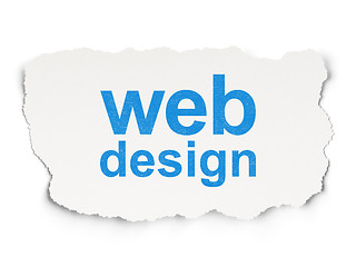 Image showing Web design concept: Web Design on Paper background