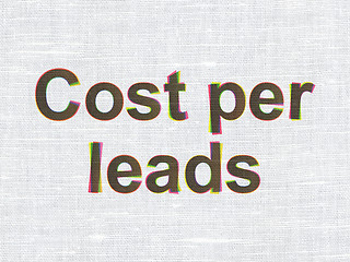 Image showing Business concept: Cost Per Leads on fabric texture background