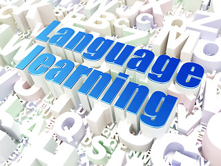 Image showing Education concept: Language Learning on alphabet background