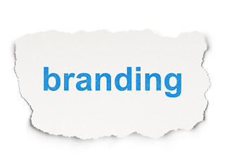 Image showing Marketing concept: Branding on Paper background