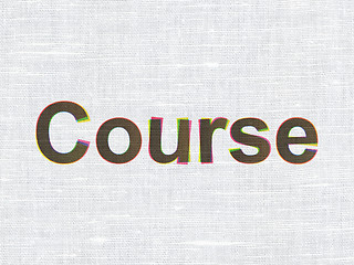 Image showing Education concept: Course on fabric texture background