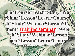 Image showing Education concept: Training Seminar on Money background