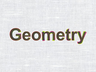 Image showing Education concept: Geometry on fabric texture background