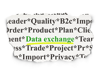 Image showing Data concept: Data Exchange on Paper background