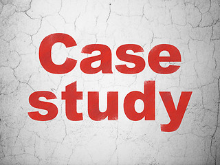 Image showing Education concept: Case Study on wall background