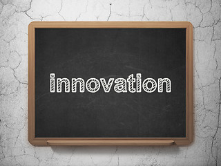 Image showing Business concept: Innovation on chalkboard background