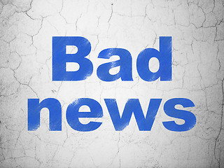 Image showing News concept: Bad News on wall background