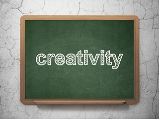 Image showing Marketing concept: Creativity on chalkboard background